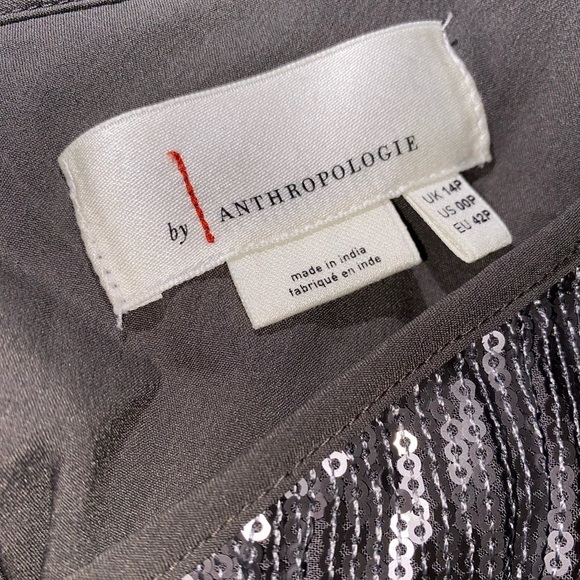 Anthropologie Gray Amelie Beaded Ruffle Hem Camisole with Adjustable Straps Tank - Picture 7 of 11